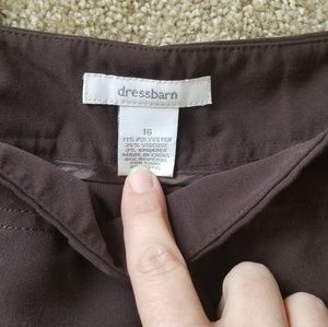 Brown dress pants size 16 Dress Barn